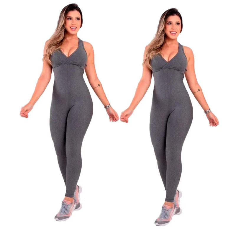 Kit com 2 Macacões Longos Fitness para Academia