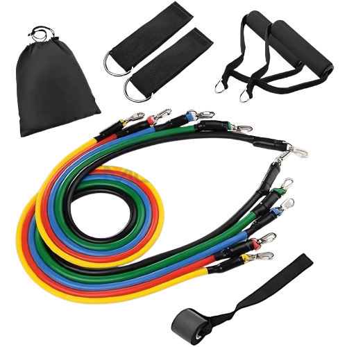 Kit Elástico Para Treino e Musculação em Casa