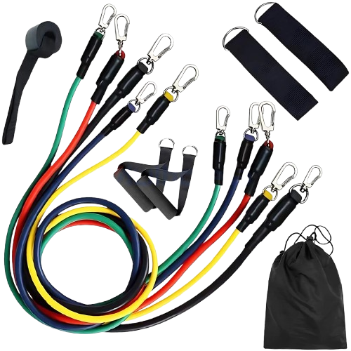 Kit Elástico Para Treino e Musculação em Casa